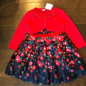 Janie and jack dress and cardigan 18-24 MO NWT